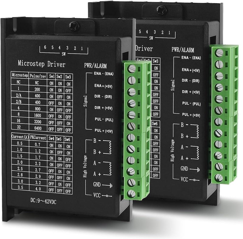 EBYSAICO Stepper Motor Driver TB6600 4A 9-42V Nema 17 Stepper Motor Driver CNC Controller Single Axes Phase Hybrid for CNC/42 57 86 Stepper Motor (TB6600-2pcs) - Image 1